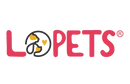 Logo con huella de mascota y croquetas, ideal para tienda de comida premium para mascotas en Colombia