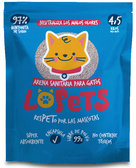 Arena sanitaria para gatos