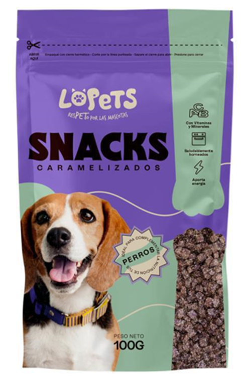snack caramelizado perro